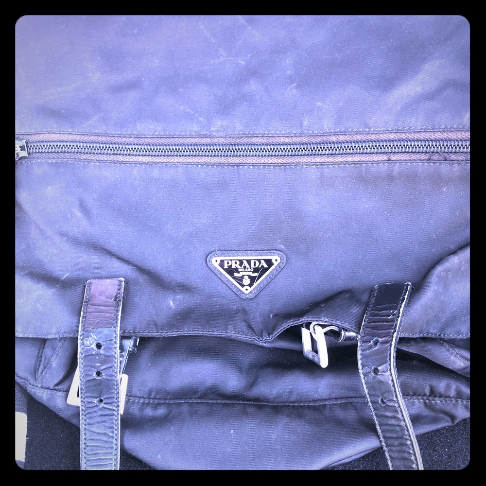 Prada Zip Buckle Messenger Bag